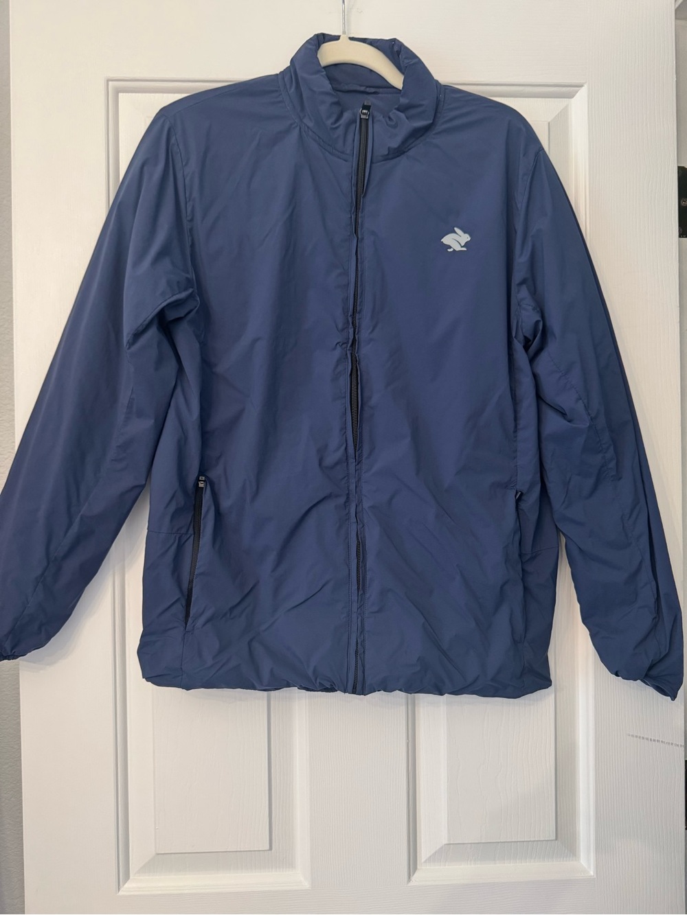 rabbit Men's Warm Up N' Go Insulated Running Jacket Blue Size Small S